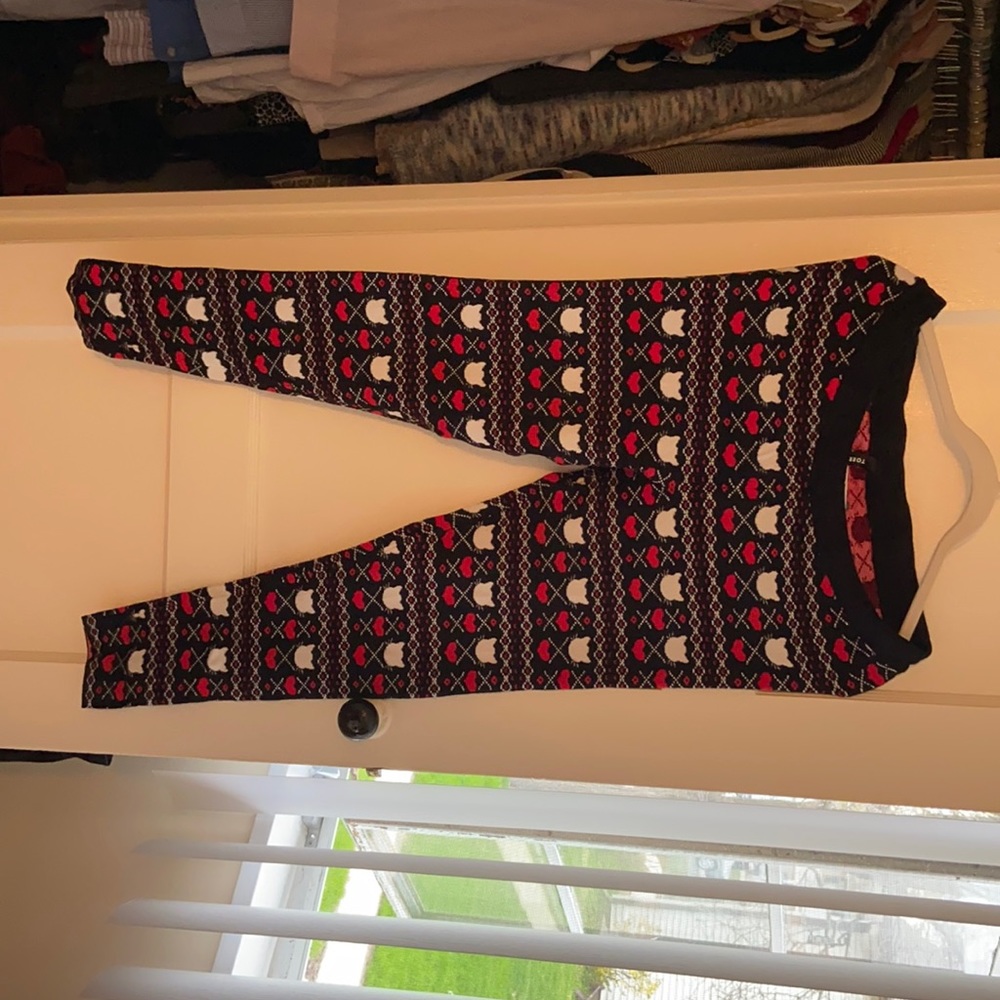 Cute kitty thick winter leggings